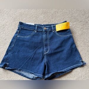 H&M Blue Denim Women's Shorts high waist NWT